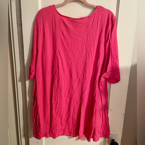 SALE 2/25, 3/30, 4/35!! Catherines Cotton Modal Pink shirt sz 4X (30/32W). - Picture 3 of 7